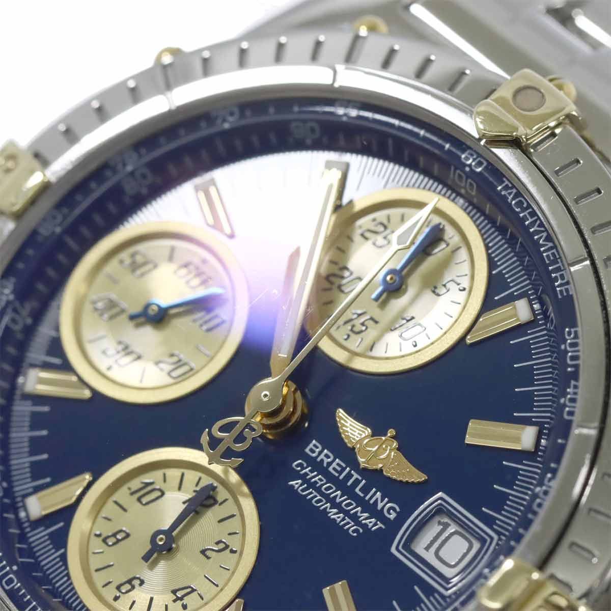  ブライトリング BREITLING クロノマット ビコロ UTC コンビ B13050 1 クロノグラフ メンズ 腕時計 デイト YG 自動巻き Chronomat 90311903 冷房対策 自動巻き時計 腕時計(アナログ)