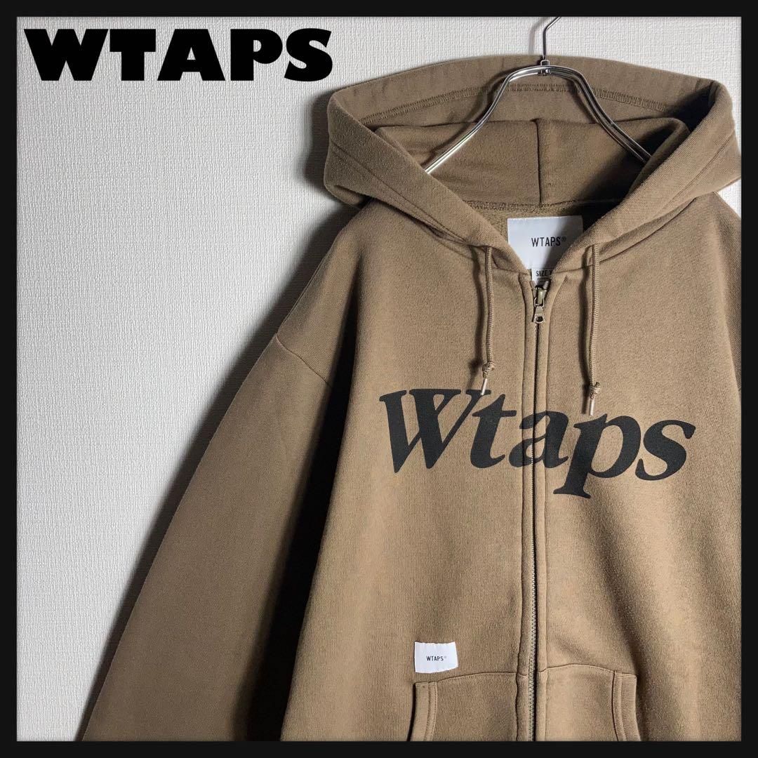 WTAPS フルジップパーカー ビッグロゴ アカデミー 茶色 SIZE01 【公式 