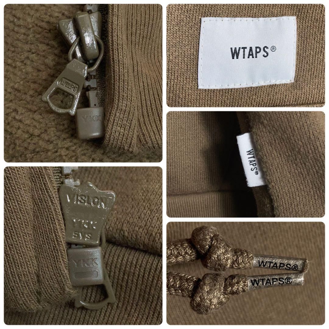 WTAPS フルジップパーカー ビッグロゴ アカデミー 茶色 SIZE01 【公式 