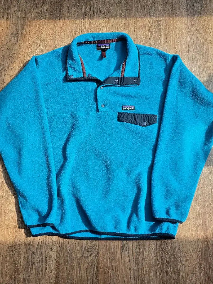 パタゴニア Synchilla シンチラ スナップTシャツ ターコイズ ネイビー L ライトウェイト
