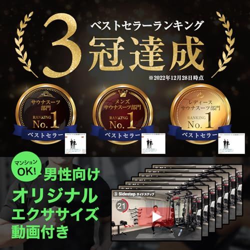 Smarty 世界代表選手も愛用-動画付 サウナスーツ メンズ 半袖 ダイエット 洗濯可 大量発汗 ランニング ウォーキング エクササイズpo e 76398 d 2