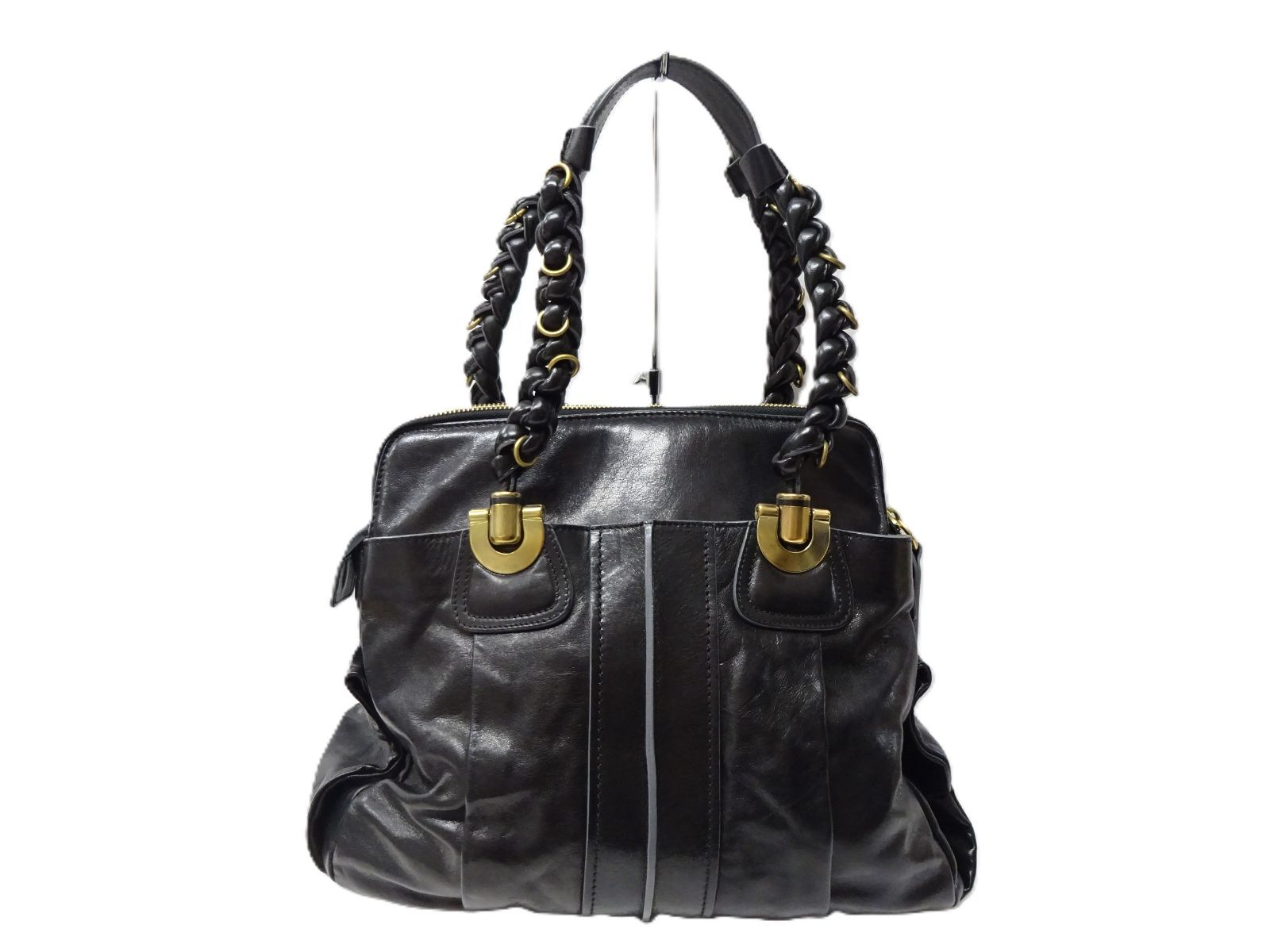 Chloe クロエ Eloise エロイーズ ハンドバッグ ブラック ゴールド 