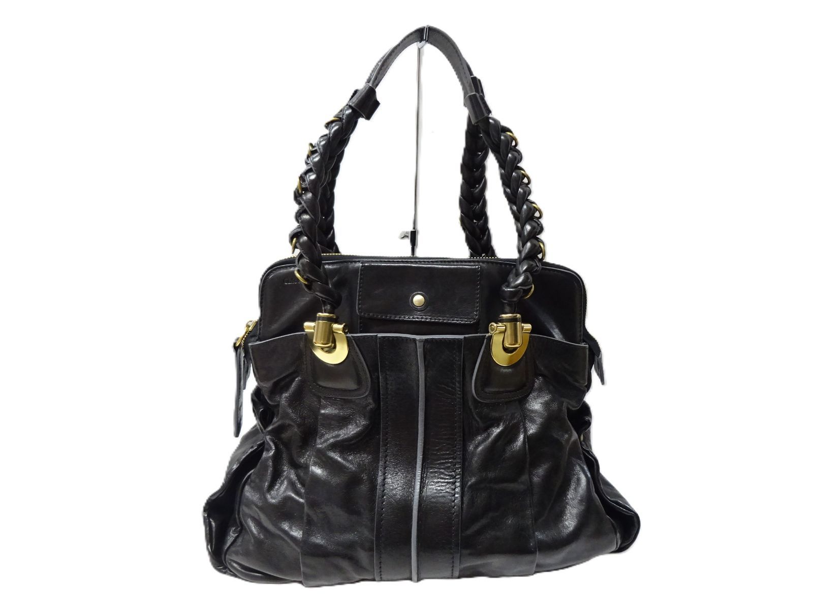 Chloe クロエ Eloise エロイーズ ハンドバッグ ブラック ゴールド 