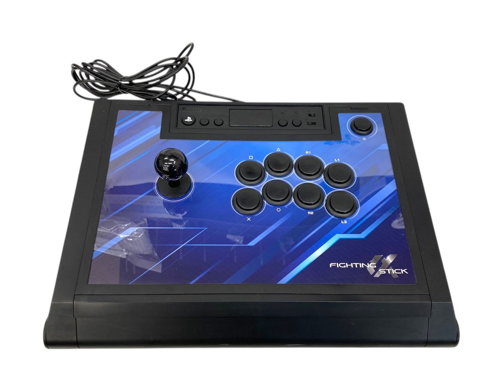 HORI ホリ ファイティングスティックα for PS 5 4 PC アーケードコントローラー SPF 013 ブルー ブラック 家電 009