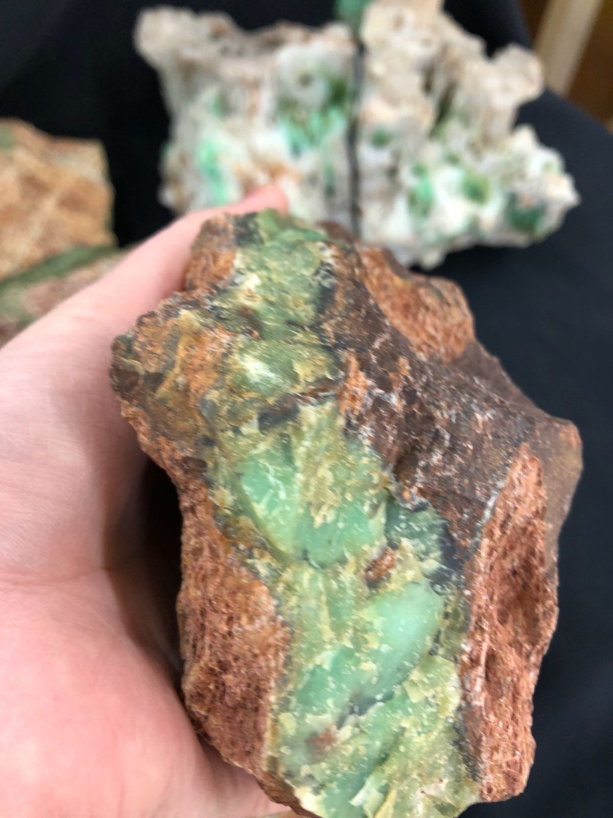  ChrysopraseクリソプレーズBOX Australia産 寝室雑貨 置物 インテリア小物
