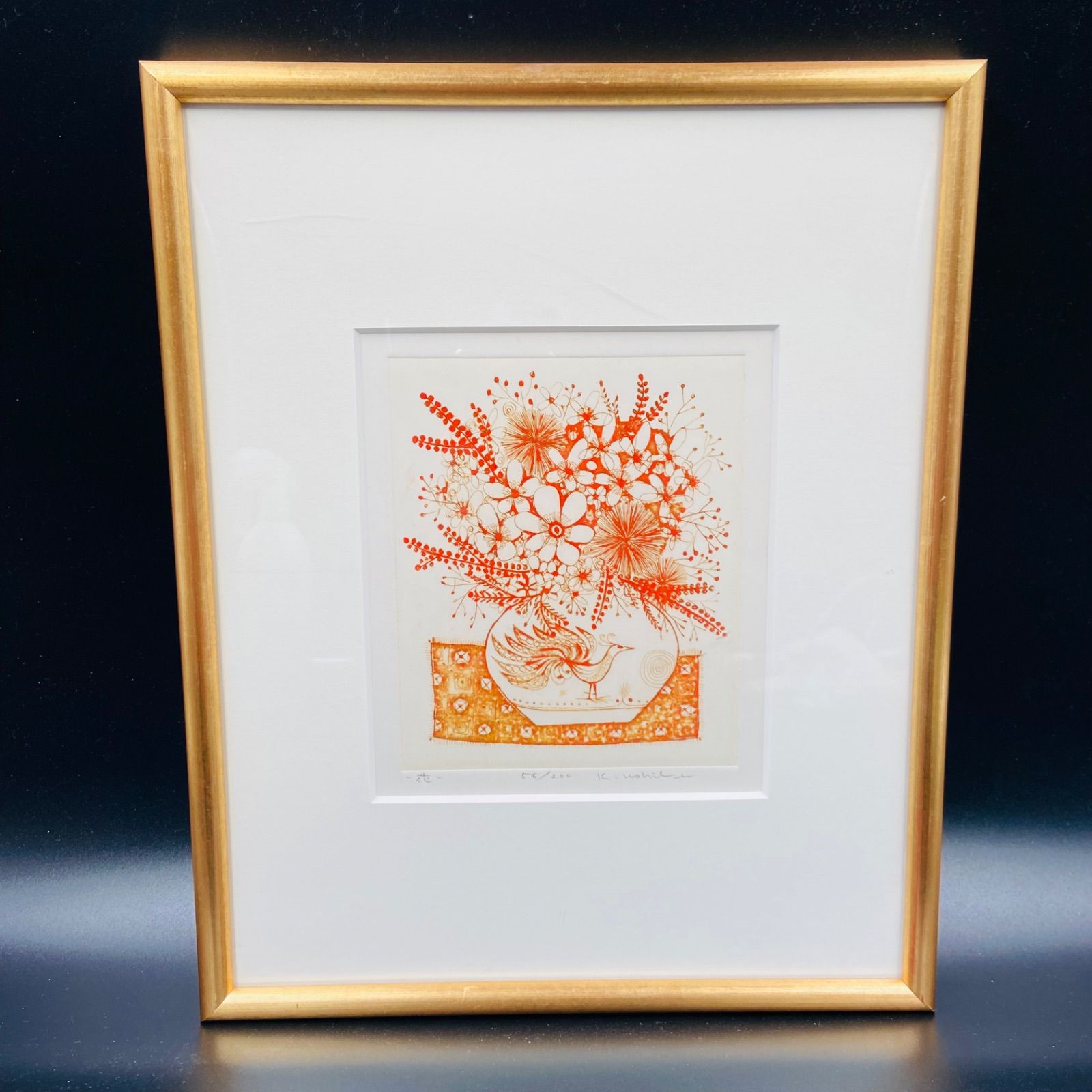 牛玖健治 版画 花 エッチング - メルカリ