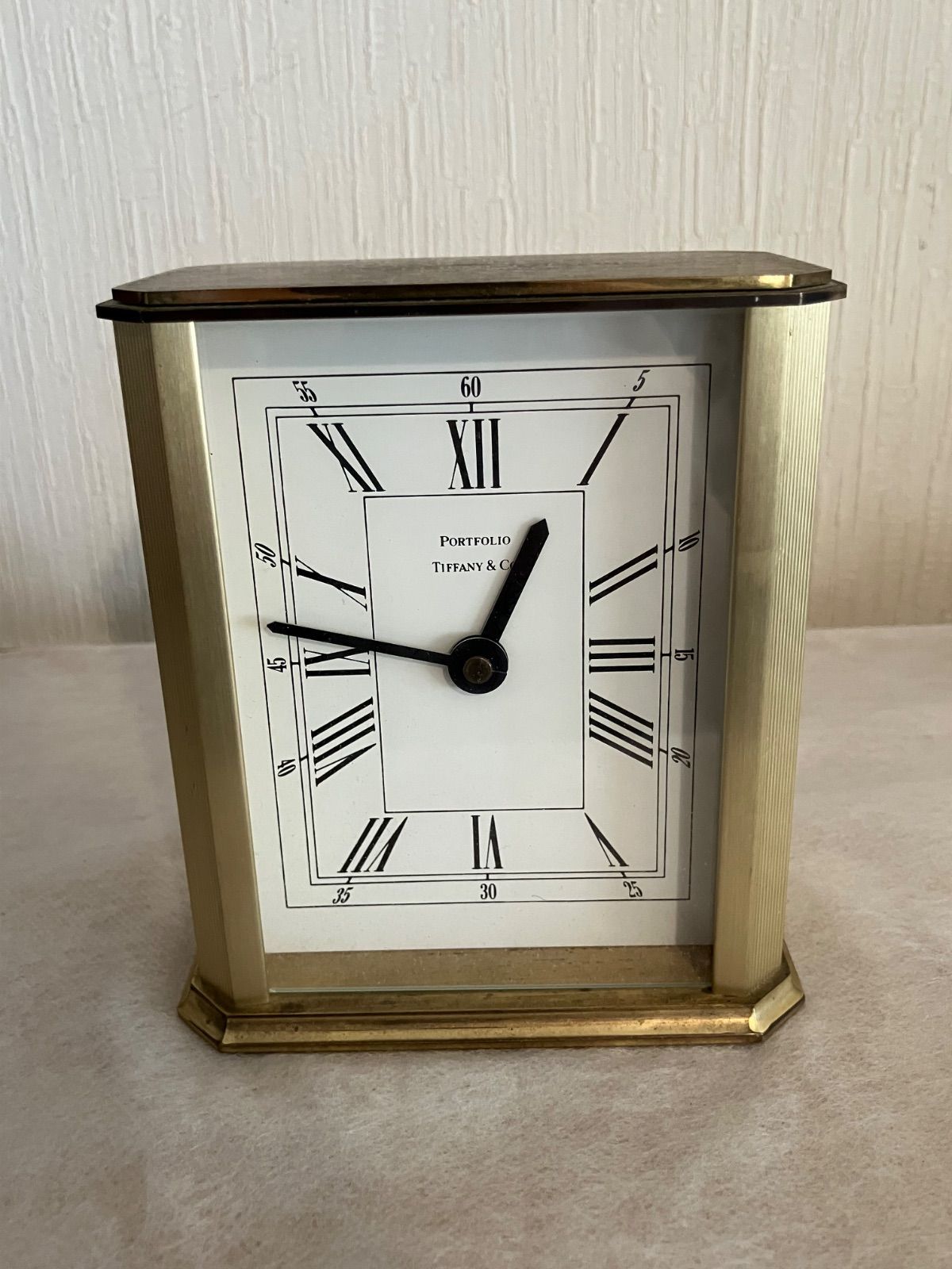 値下げ 稼働Tiffany u0026 Co.製の八角形置時計、ローマ数字の文字盤 電池新品