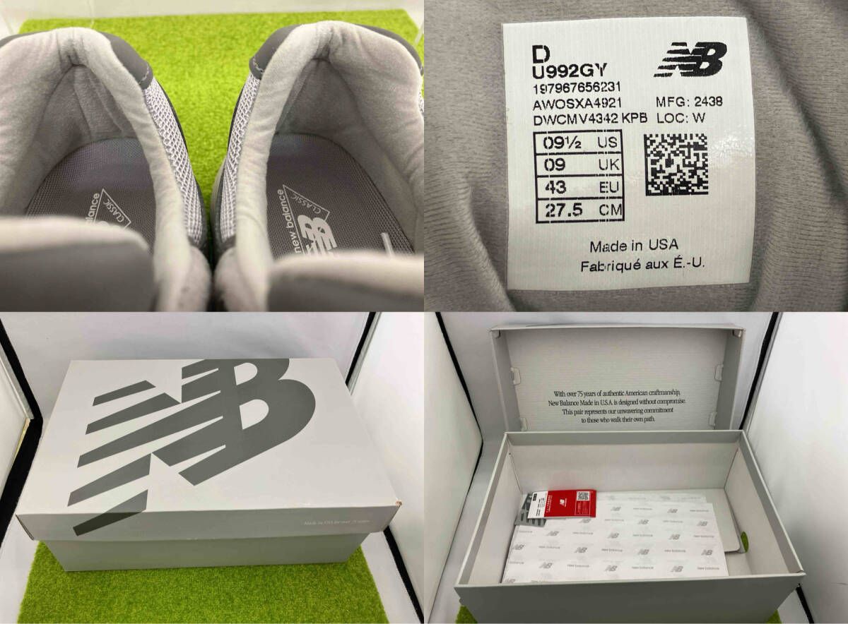 New Balance U992GY Made in USA 992 Core Grey with grey 006 and 