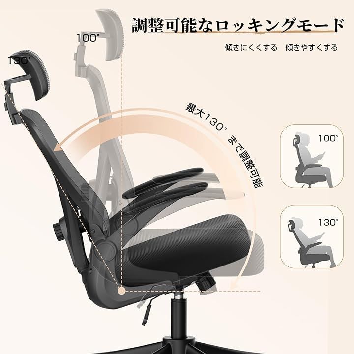 ヘッドレスト上下調節 腰サポート多段調節