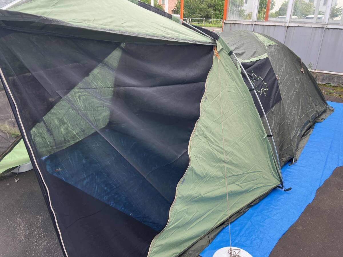  LOGOS ロゴス neos PANELダブルリビングドーム XL BJ 2ルームテント 食器セット ガスボンベ キャンプテント テント シェルター