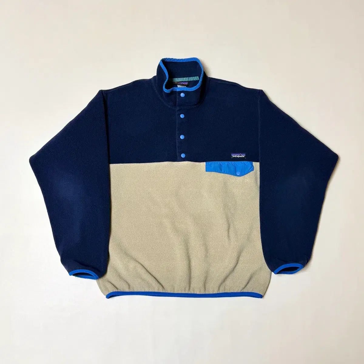 M パタゴニア Synchilla シンチラ フリース ネイビー ブルー ベージュ