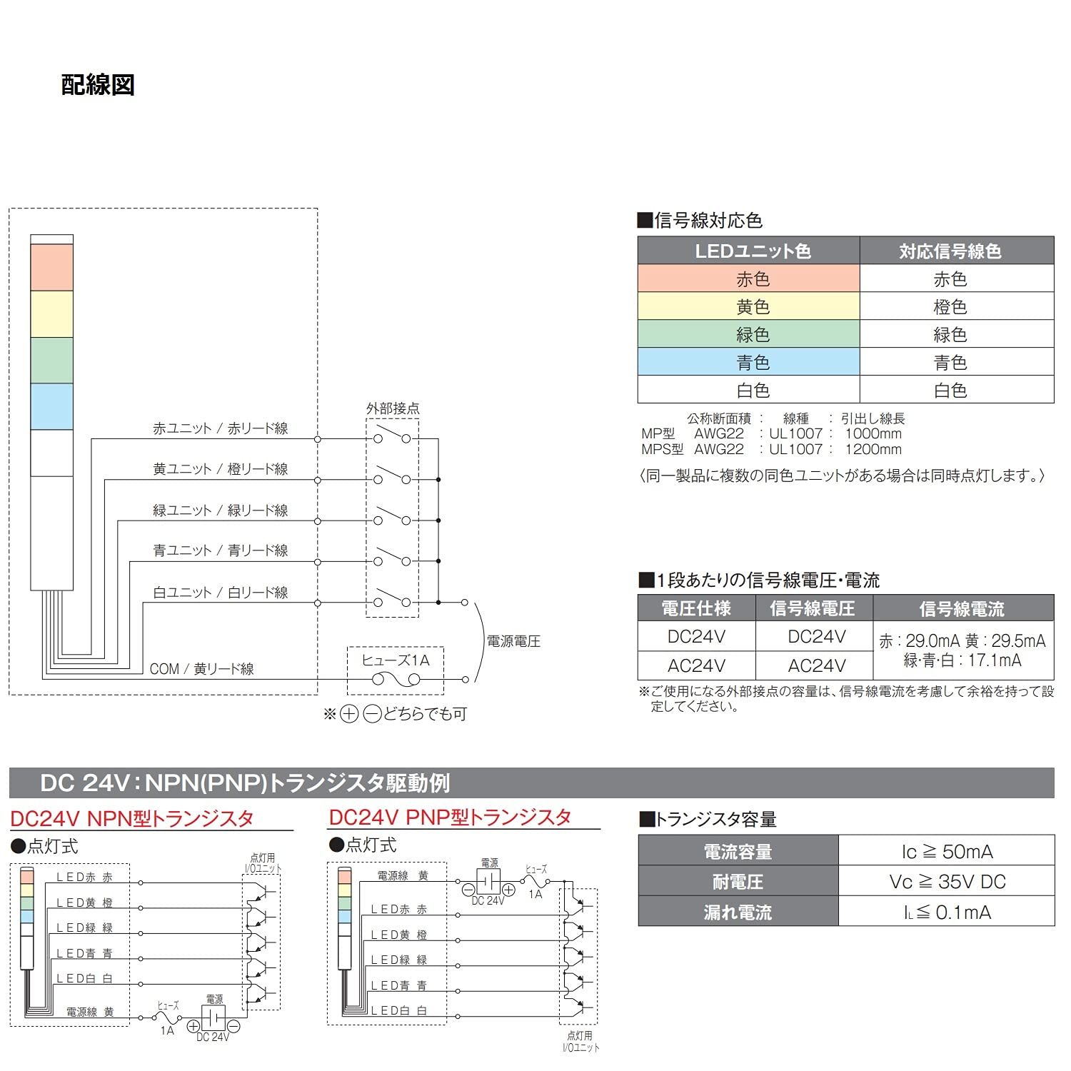  パトライト|PATLITE LED積層信号灯 シグナル タワー SUPER SLIM MPS-302-RYG MPS Φ30 3段 赤･黄･緑 その他 特殊工具