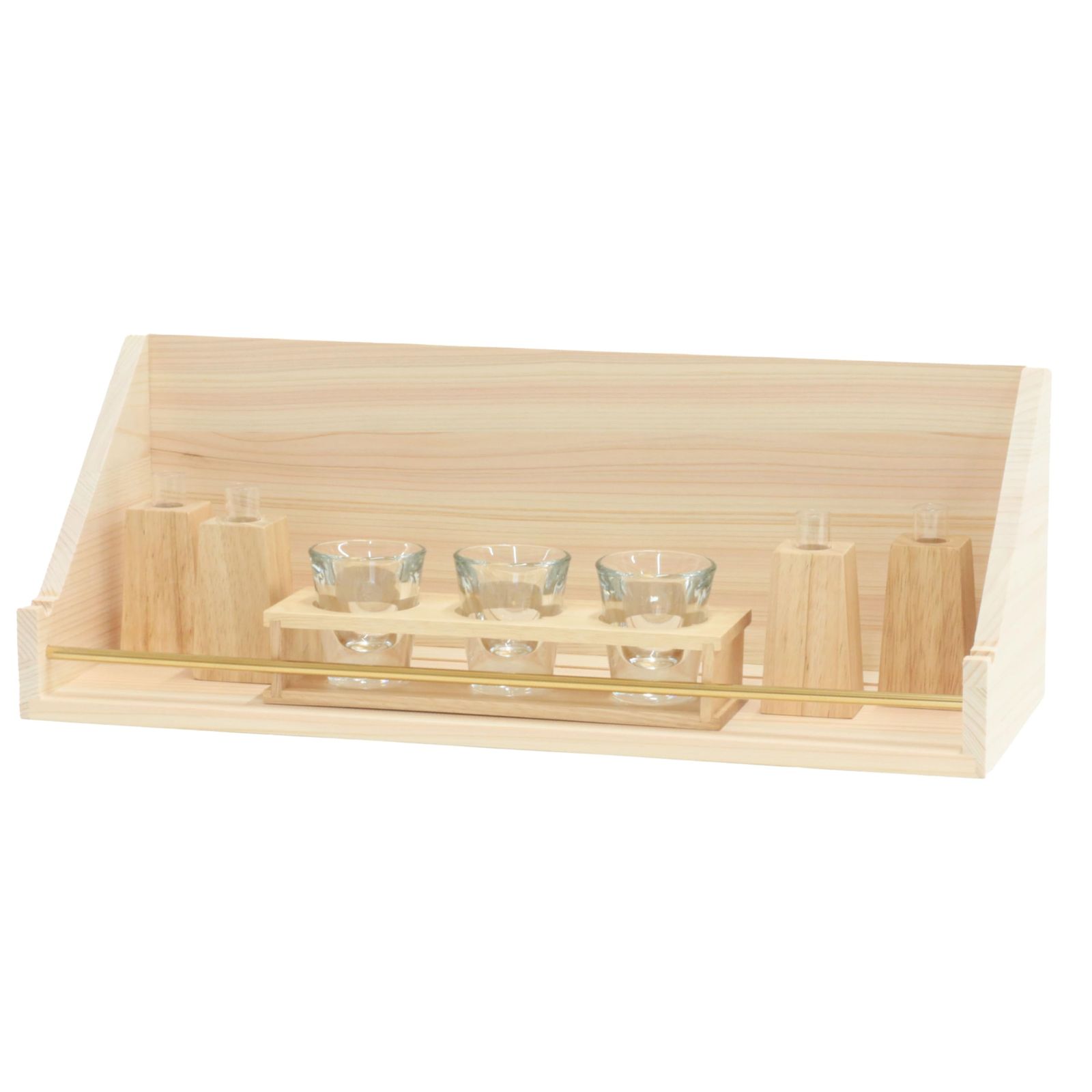 神棚の里 神棚 神具付き モダン神棚 サクヤ Lotus 神具セット 壁掛け 神具 おしゃれ 賃貸 マンション 地震対策