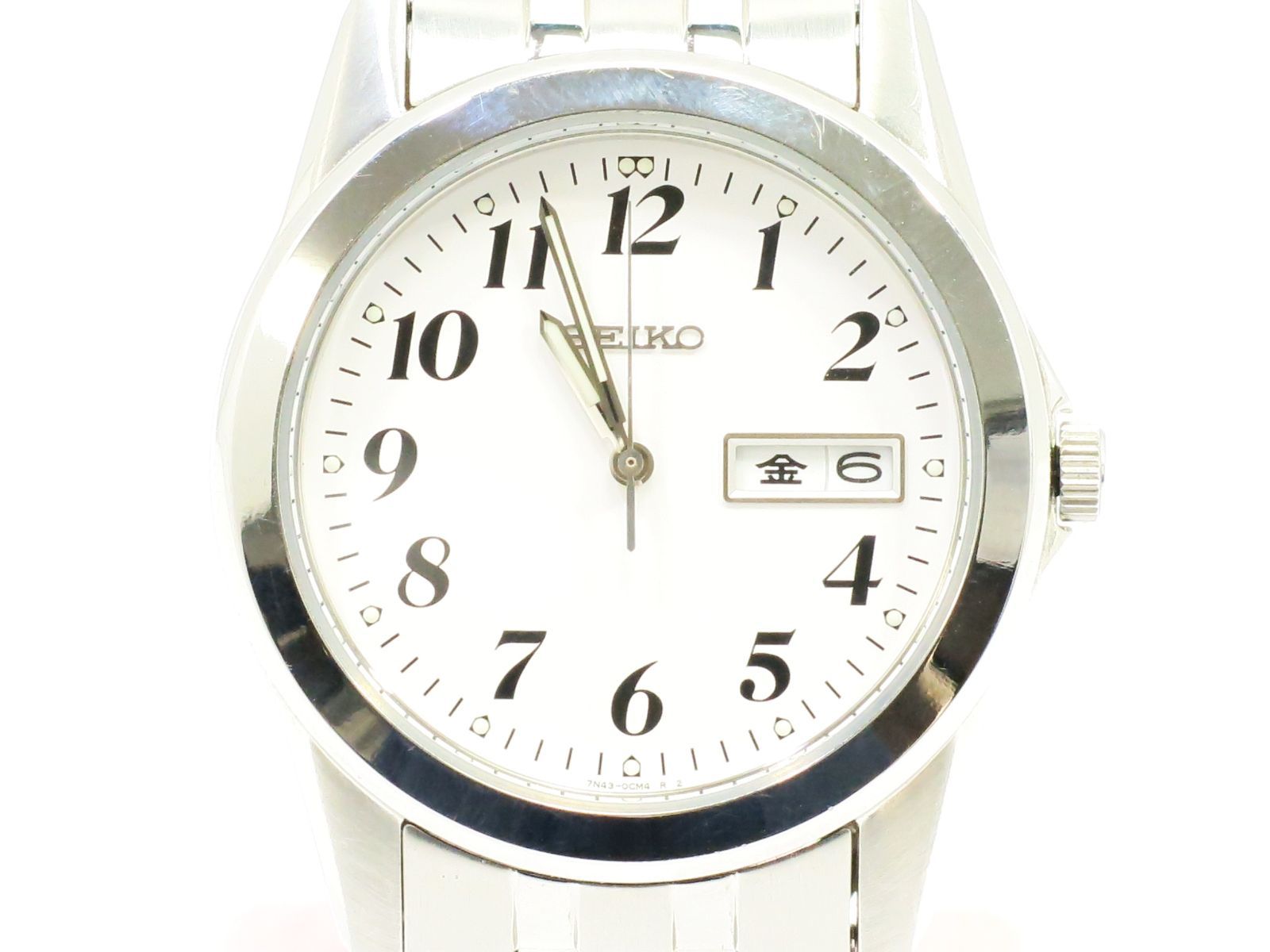 数量限定 セイコー 腕時計 7N43-0AM0 メンズクオーツ 白文字盤 SEIKO 