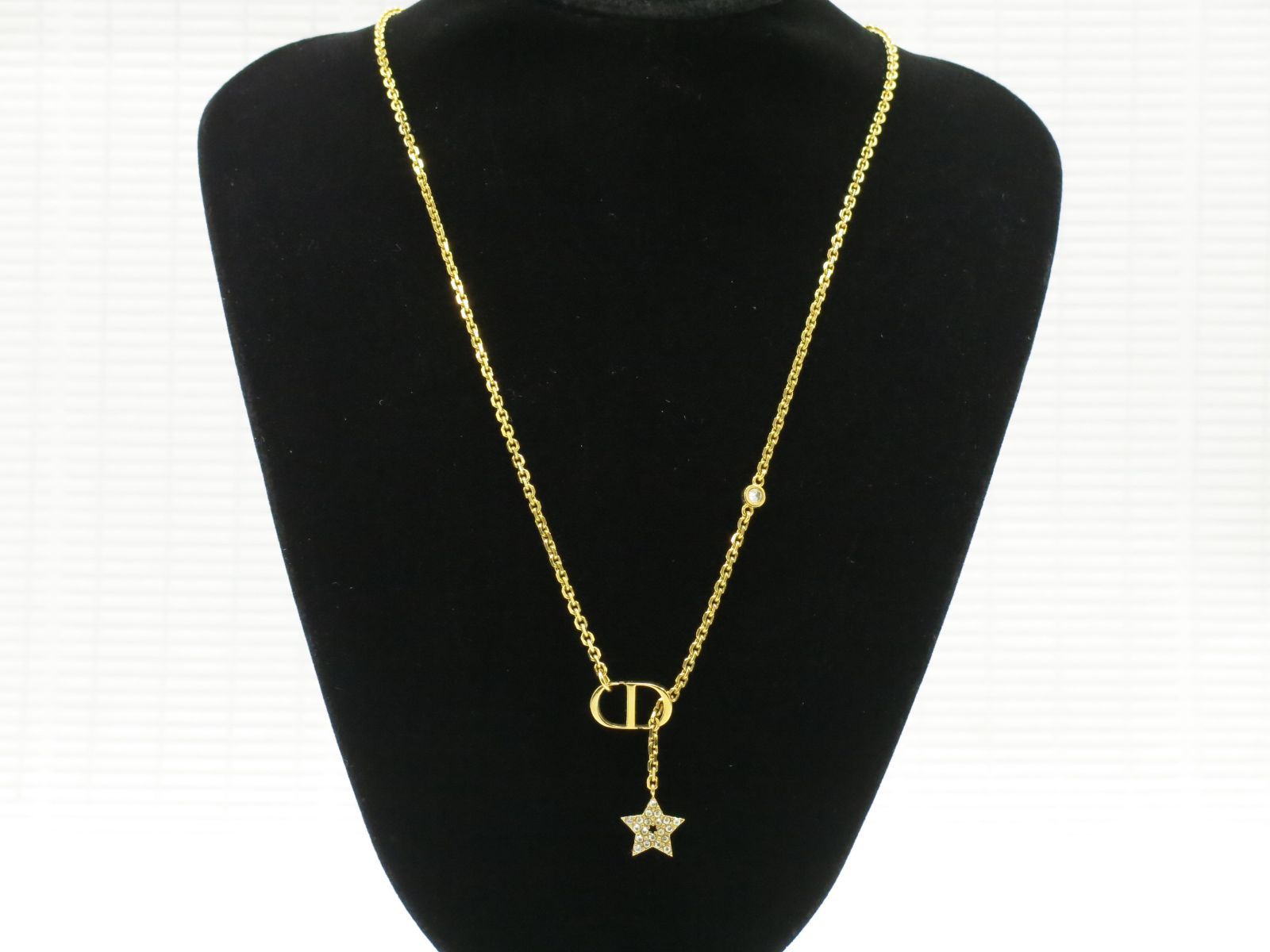 クリスチャンディオール ネックレス 星ラインストーン＆COロゴ