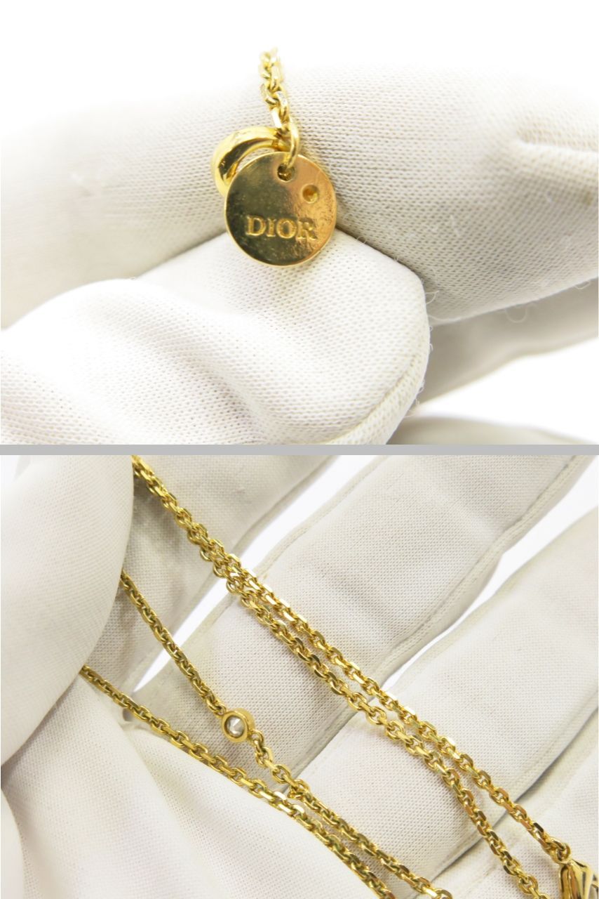 クリスチャンディオール ネックレス 星ラインストーン＆COロゴ