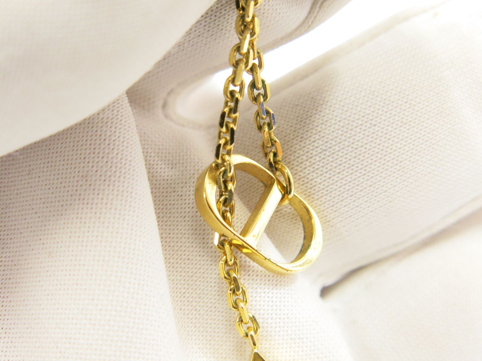 クリスチャンディオール ネックレス 星ラインストーン＆COロゴ