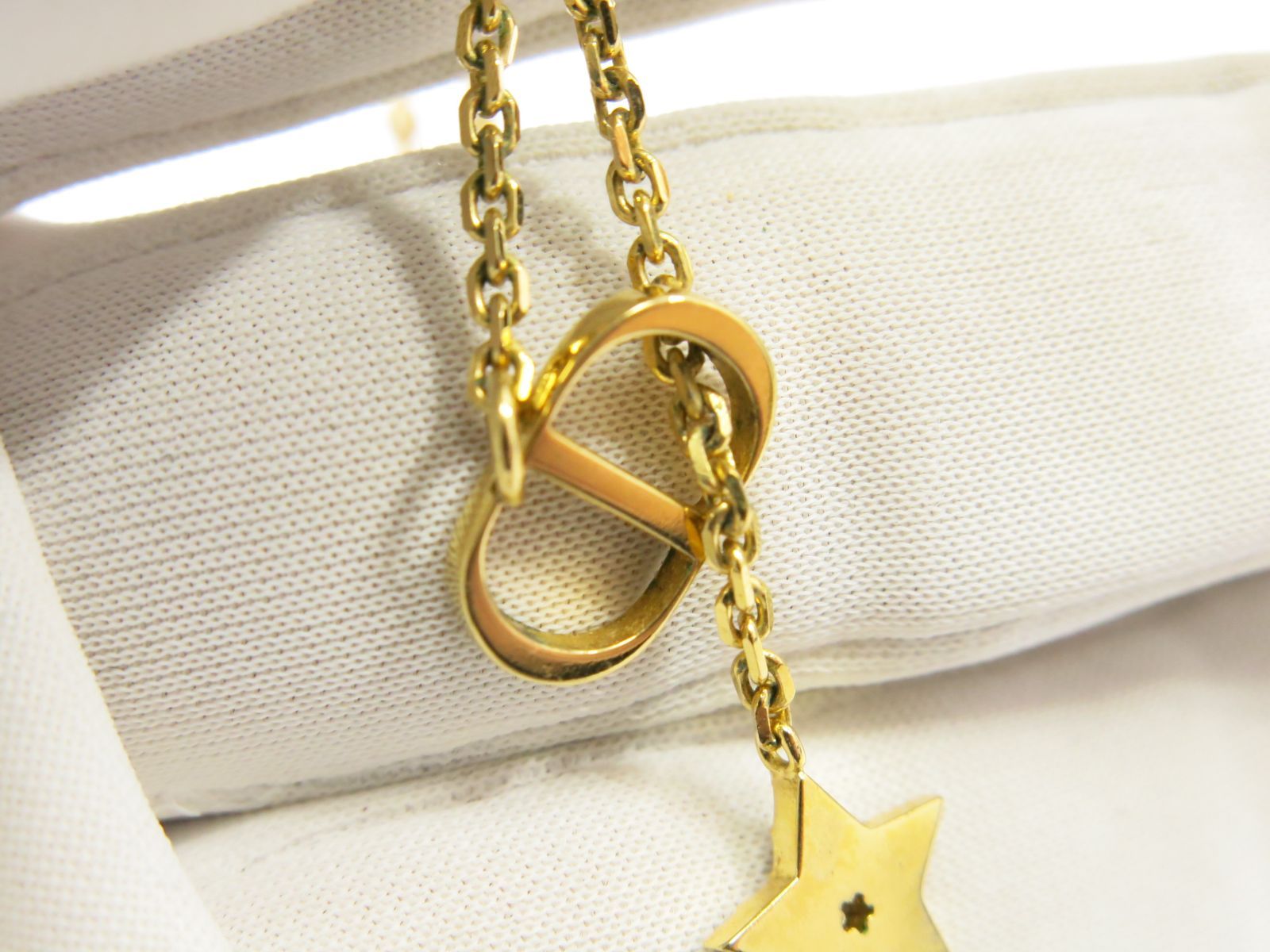 クリスチャンディオール ネックレス 星ラインストーン＆COロゴ