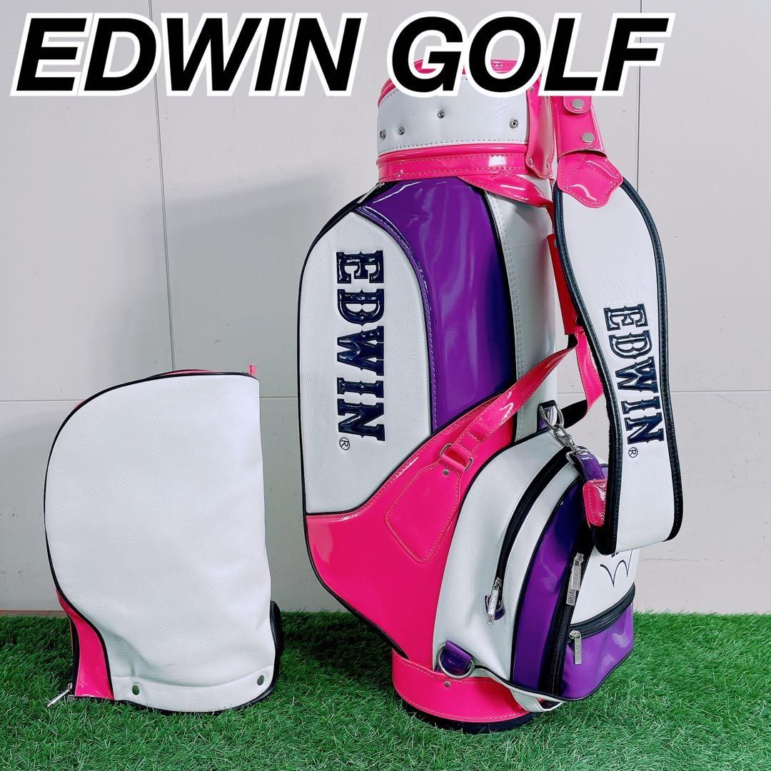 ゴルフ キャディバッグ エドウィン エナメル EDWIN N2406