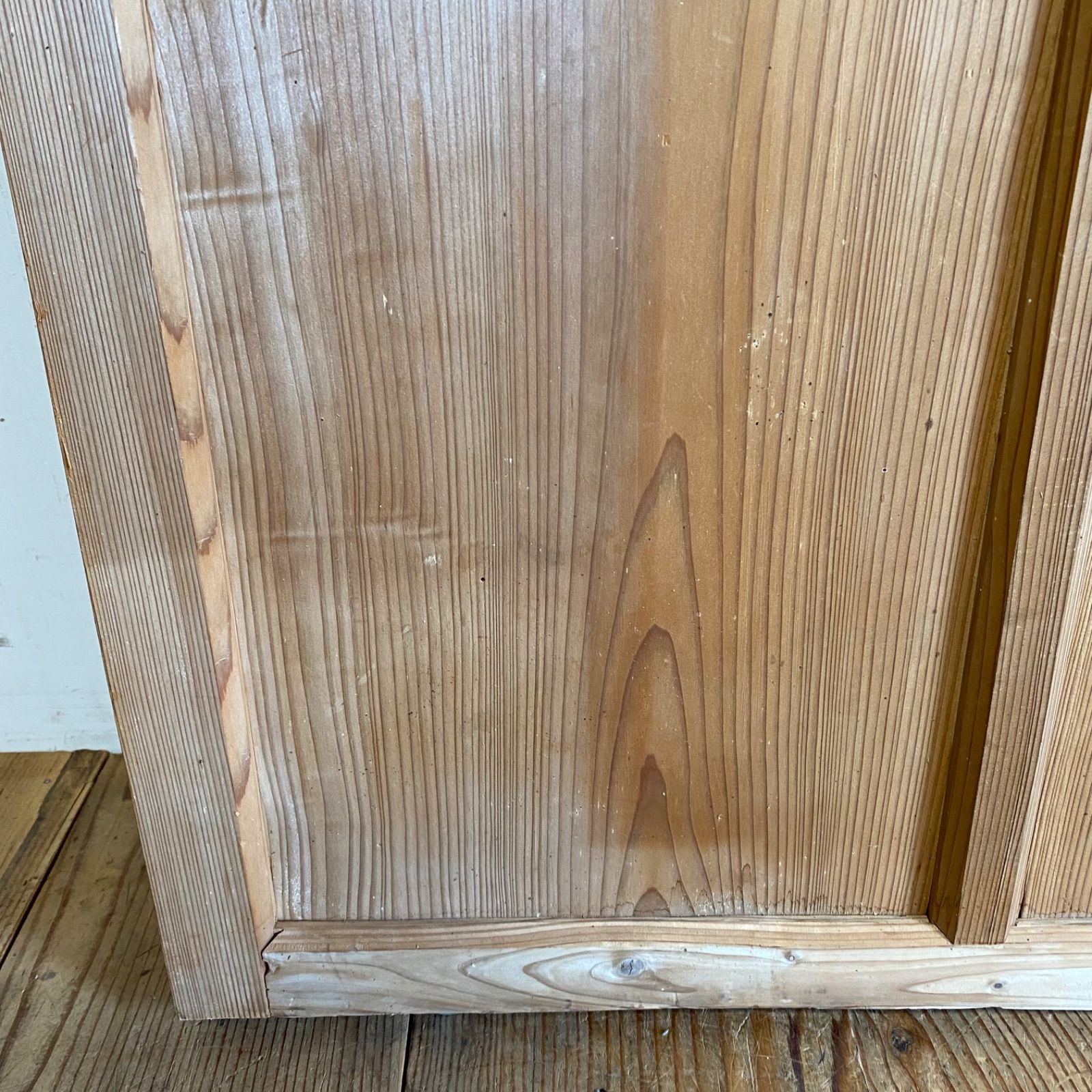  アンティーク すりガラス 戸 扉 古建具 木枠 y594 ドア 扉 板戸 障子 住宅設備