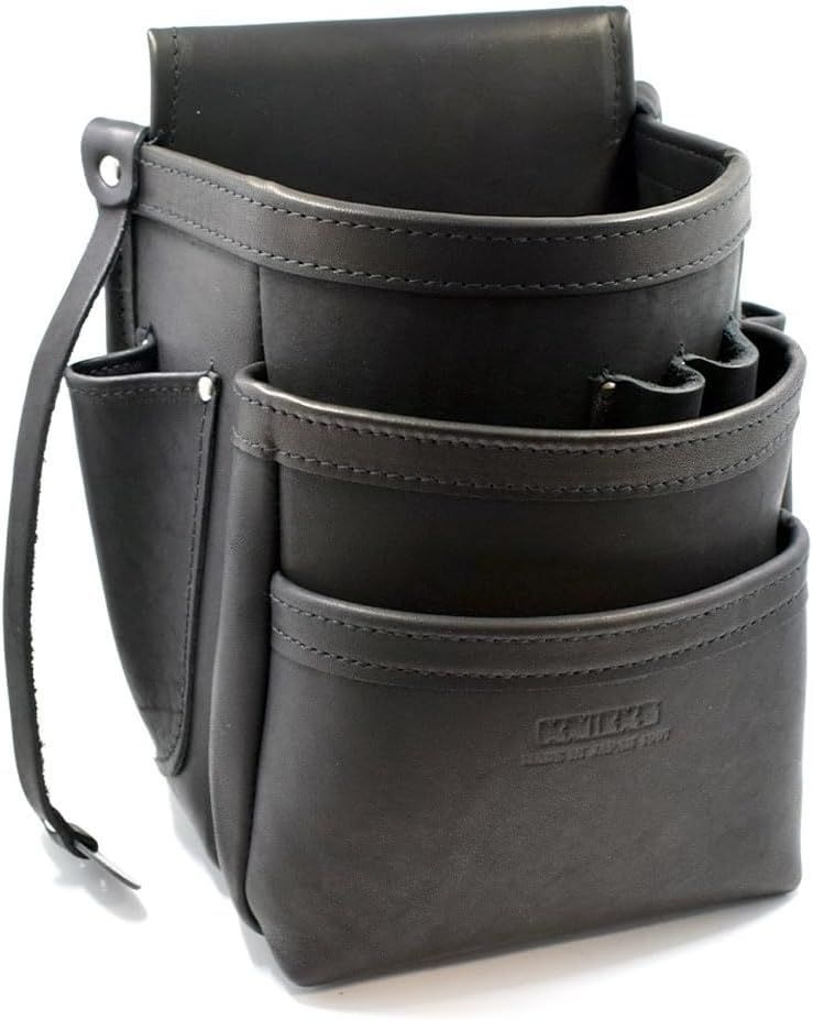 ニックス 総グローブ皮仕上腰袋フチ 総グローブ革テープ巻 ブラック KB 301 DDSP