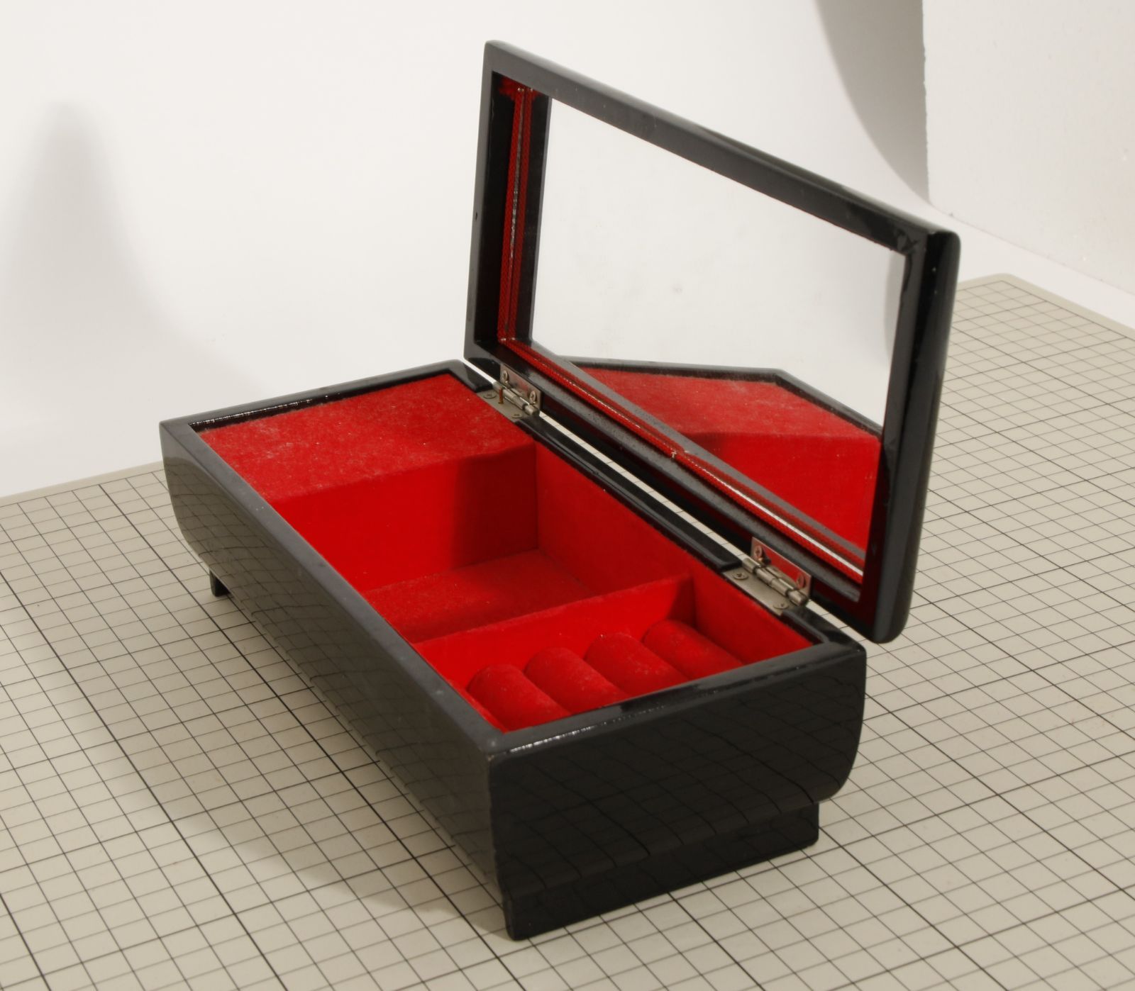 Ct2597 会津塗 ジュエリーケース 工芸品 漆器風 アクセサリーボックス