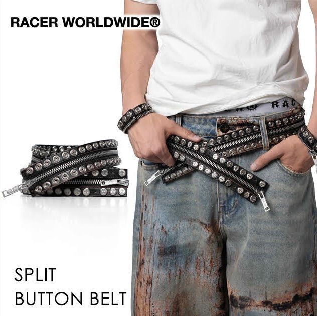 完売品 確実正規品RACER WORLDWIDE カウレザーベルト 本革 牛革 RACER WORLDWIDE レーサーワールドワイド カウレザーベルト 【牛皮