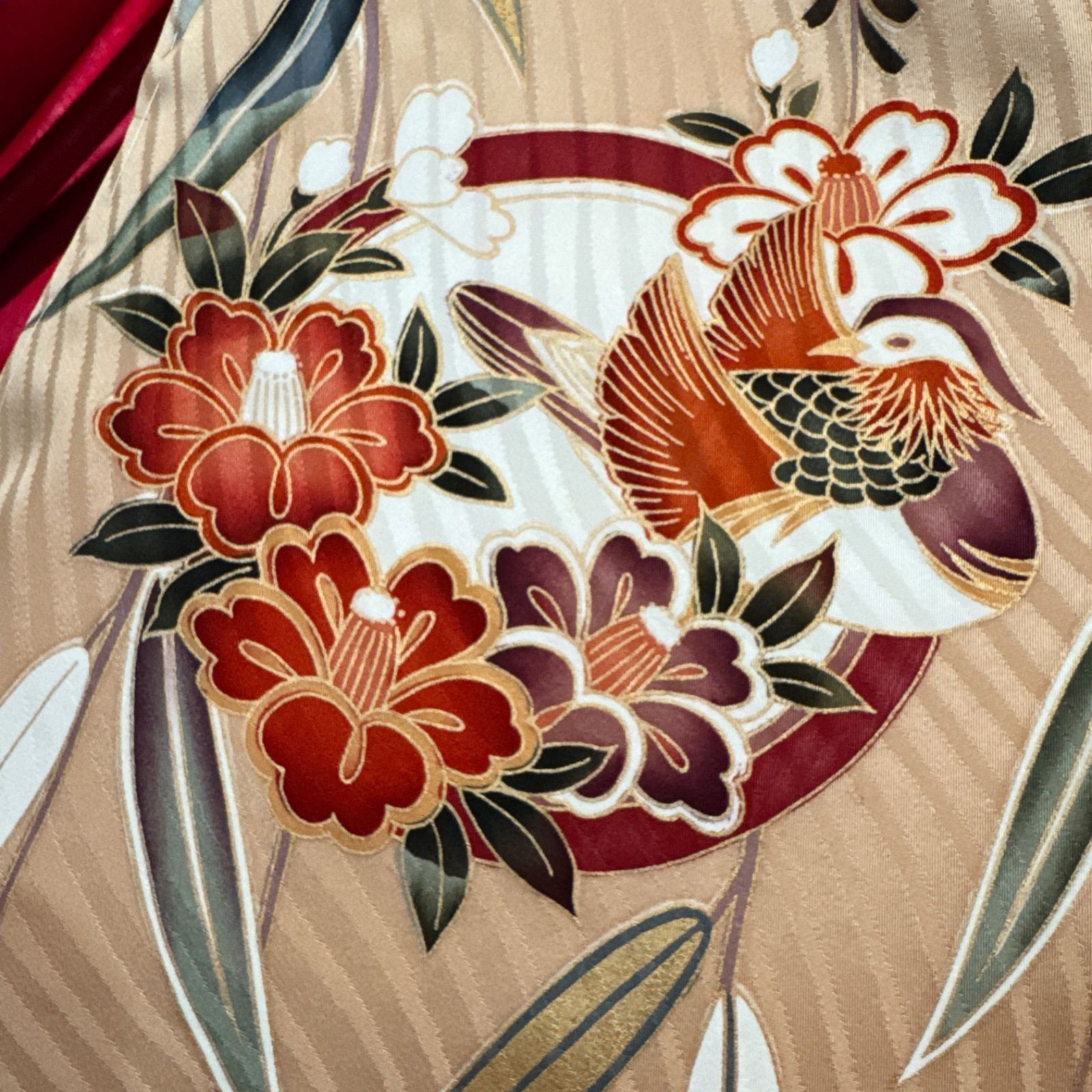 振袖 身丈172cm 裄丈69cm L 袷 美品 染分け 金彩 銀彩 花籠 逸品 振袖 