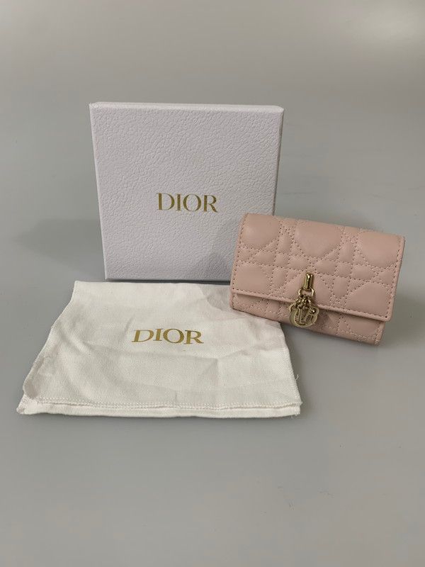 My Dior Glycineウォレット カナージュ ラムスキン パウダーピンク 