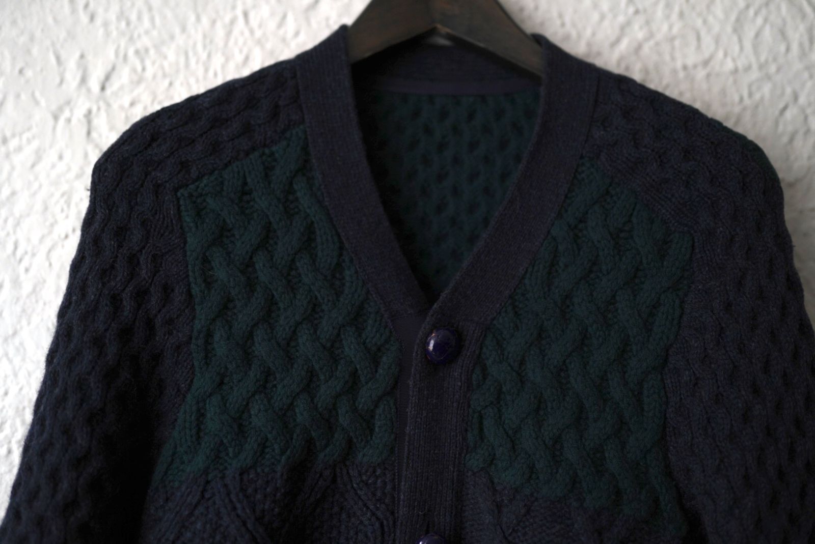 sacai 15AWコレクション　ケーブル編みカーディガン 15AW Cable Knit Cardigan ケーブルニットカーディガンセーター
