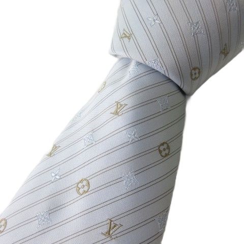 ルイヴィトン LOUIS VUITTON モノグラム レジメンタル ネクタイ シルク