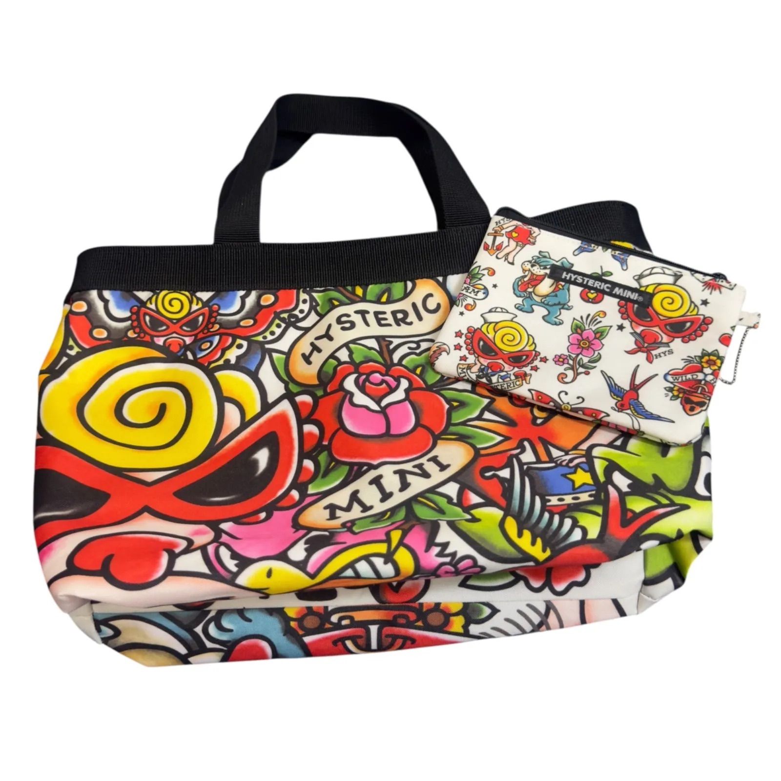 美品】HYSTERIC MINI ヒスミニ リバーシブル トートバッグ ポーチ付き 