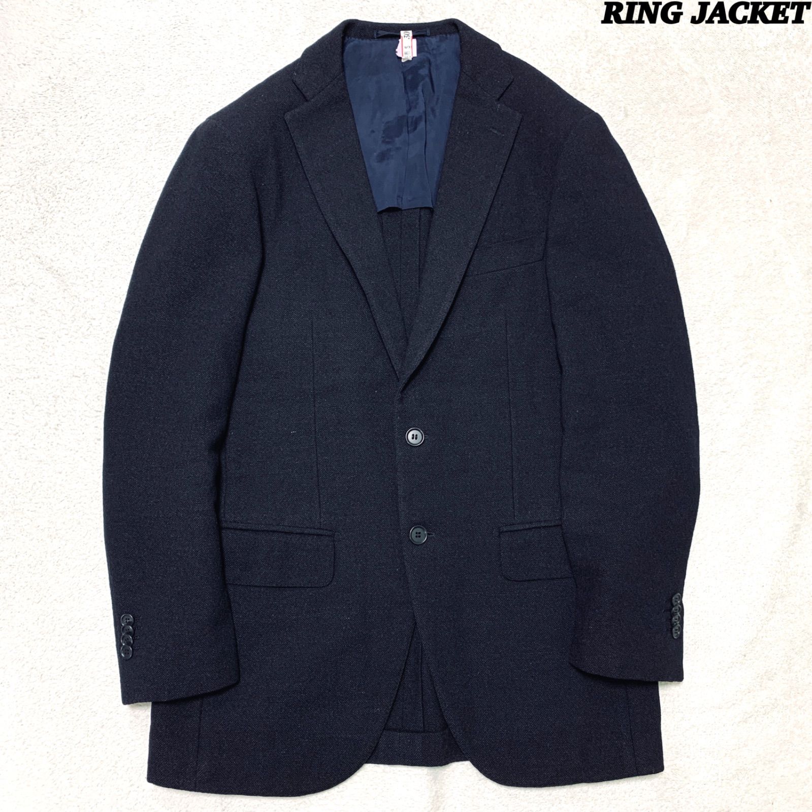 RING JACKET テーラードジャケット クリーニング済 背抜き サイド 