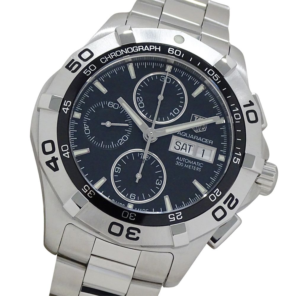 タグホイヤー TAG Heuer アクアレーサー CAF2010 BA0815 時計 メンズ ブランド クロノグラフ 自動巻き AT ステンレス SS シルバー ブラック 磨き済み
