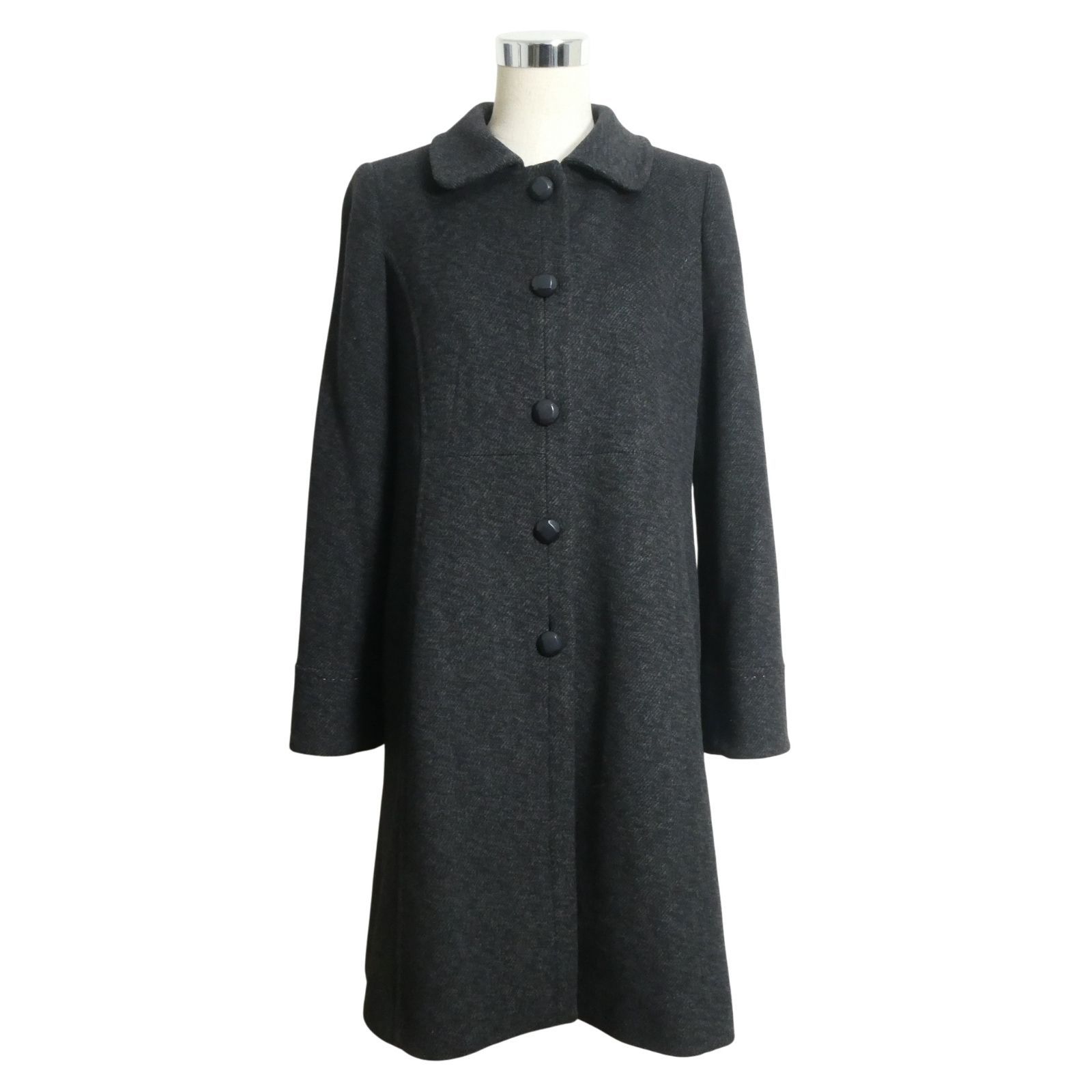 レディース 美品 Leilian レリアン カシミヤ100％ バックベルト ロング 