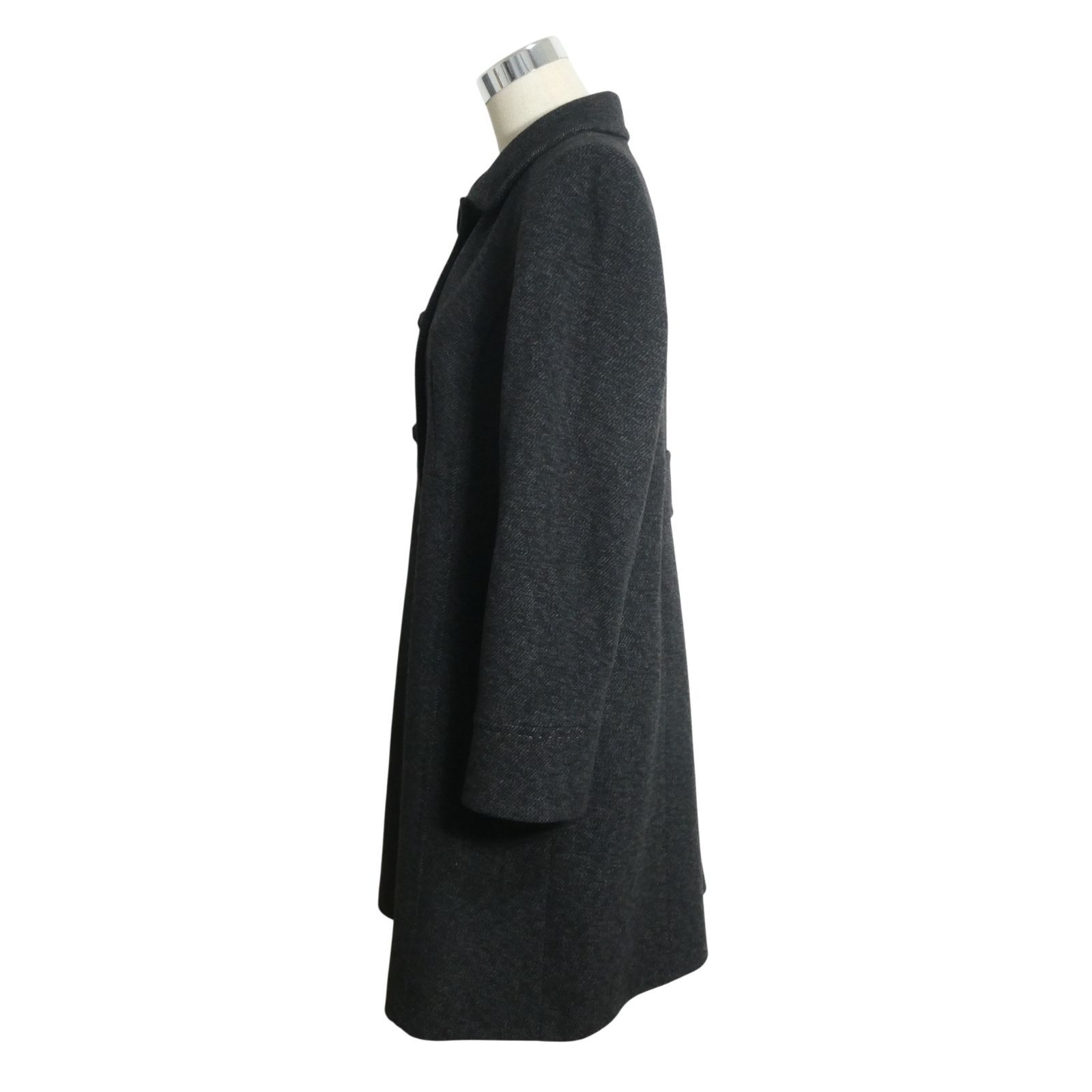 美品 Leilian レリアン ステンカラーコート ロングコート カシミヤ100 