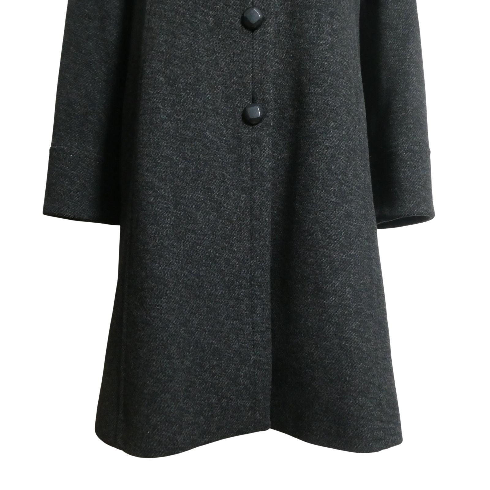 購入の正規品 美品 Leilian レリアン ☆カシミヤ100 黒 ロングコート
