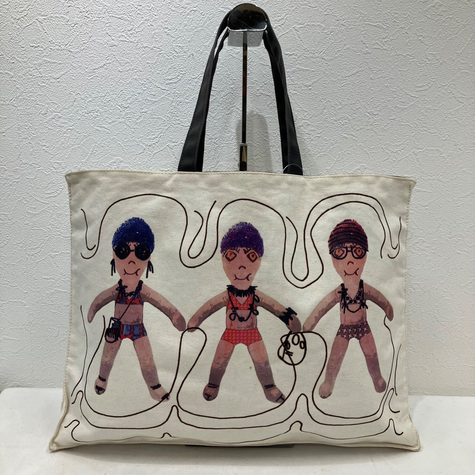 9220 MARNI マルニ トートバッグ キャンバス アイボリー系 プリント 