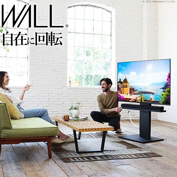 WALL V2 CASTER ロータイプ 32～60v対応 キャスター付き 壁寄せテレビ