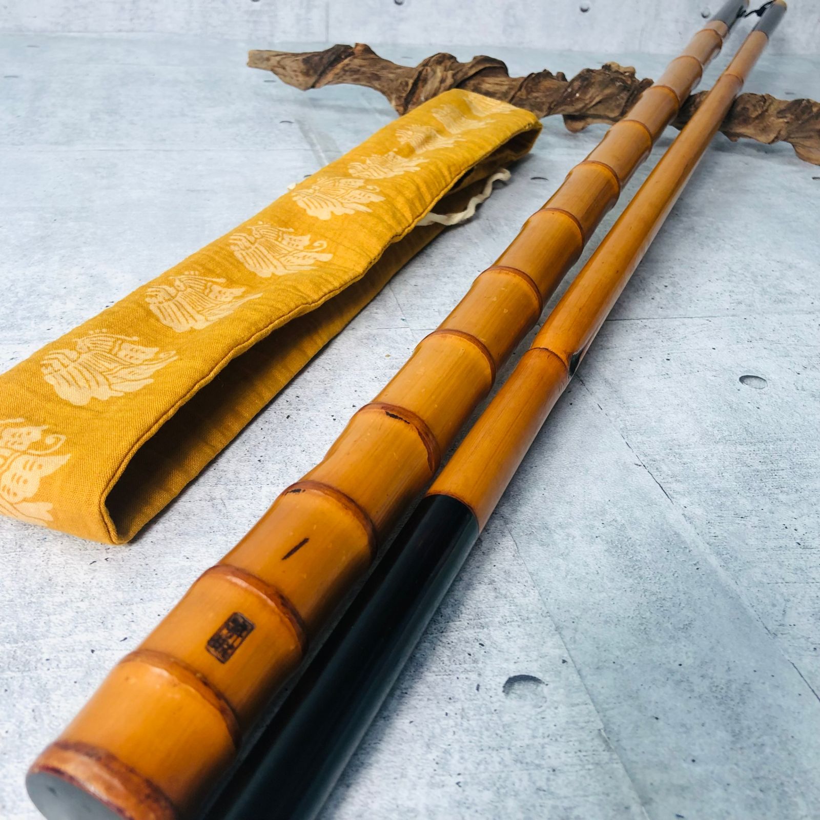 竿勝 竿かづ 和竿 竹竿 約412 cm 約13.5尺 6本継釣竿 ロッド 海 磯 堤防