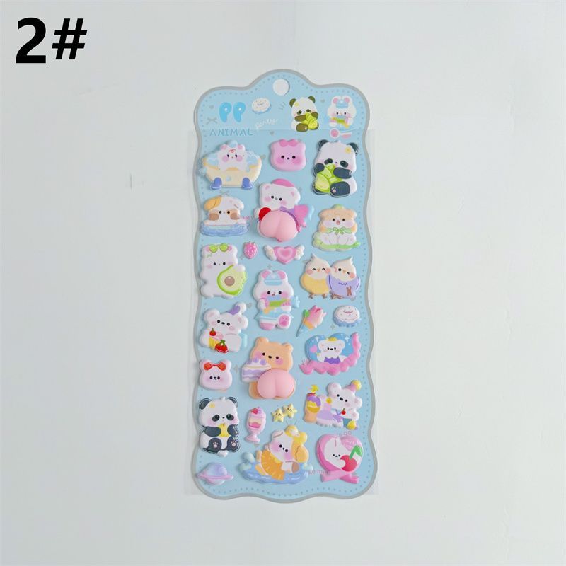 DIY手作 立体キャラクターシール 粘着シール 4 Dシール 手帳用 創意ステッカー ランダム 50点