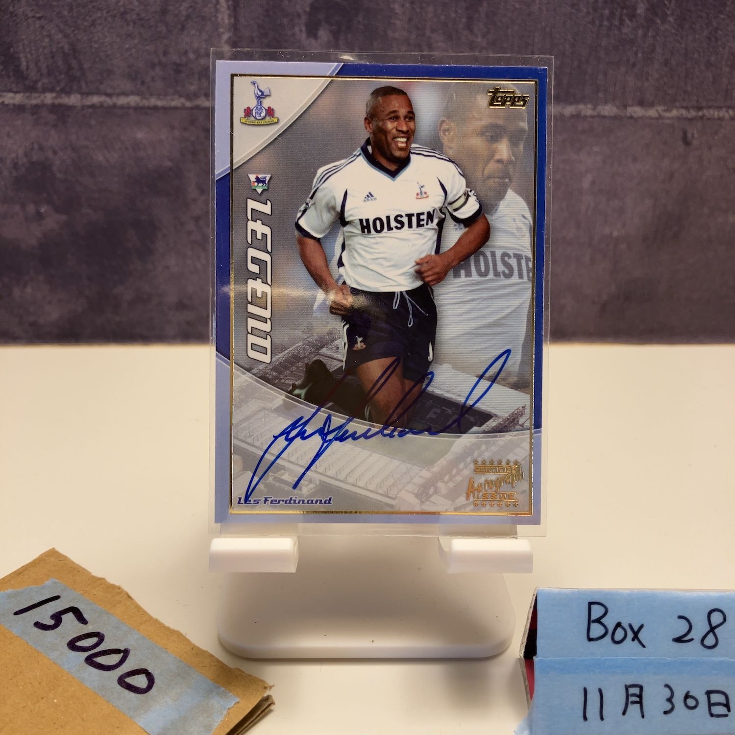 2003 Topps Les Ferdinand 直筆サインカード トッテナムホットスパーFC Legend Premier G カード