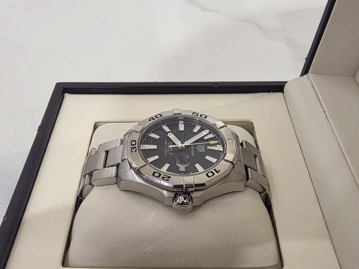  TAG Heuer タグ ホイヤー アクアレーサー 검판 スチールベゼル WAY2010 吸湿性 自動巻き時計 腕時計(アナログ)