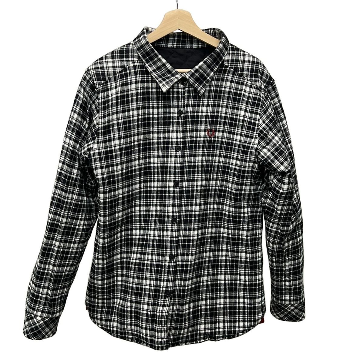 FRED PERRY(フレッドペリー) ブルゾン サイズXL メンズ - 黒×白 長袖 