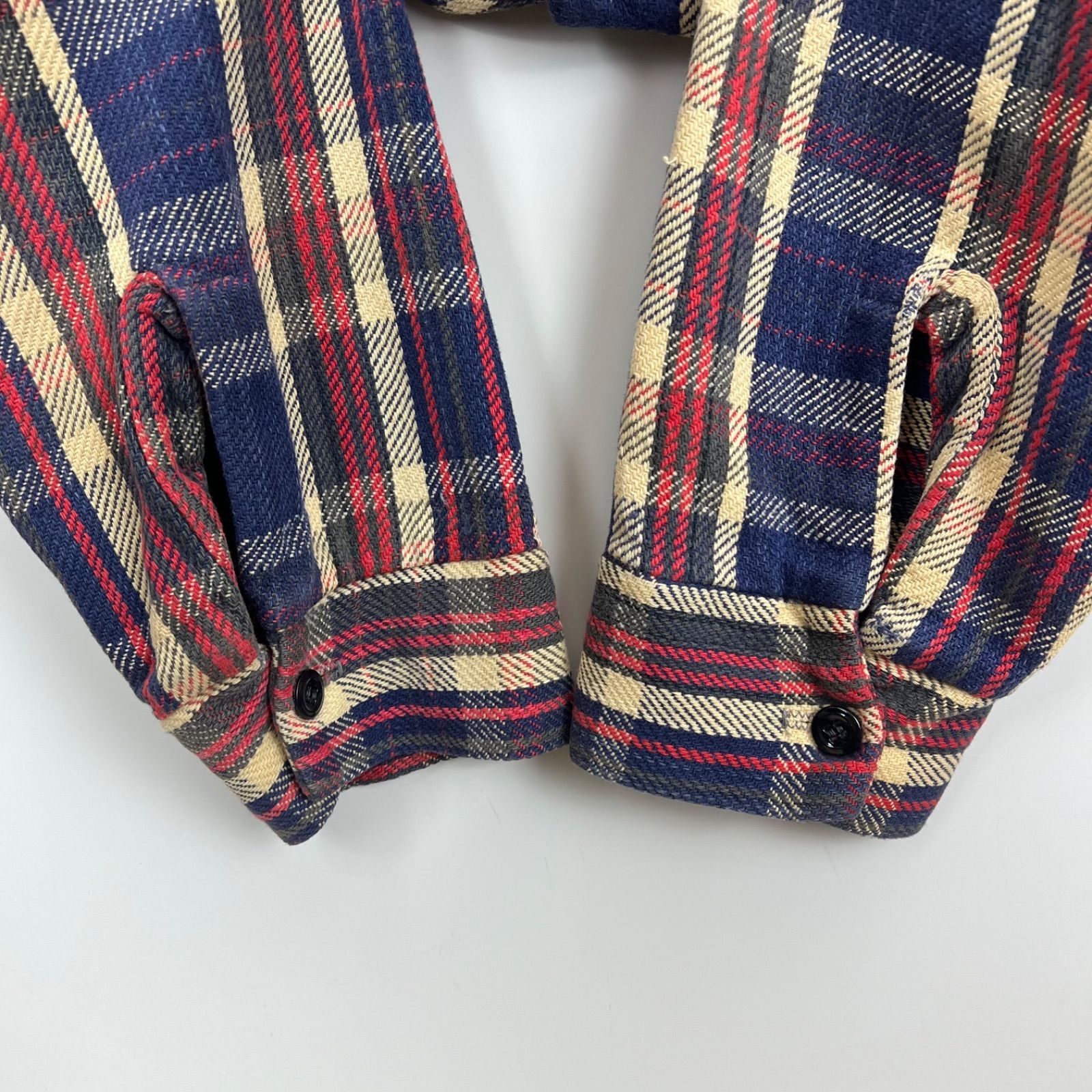 Sears 80s USA vintage flannel L/S shirts XL シアーズ アメリカ製 