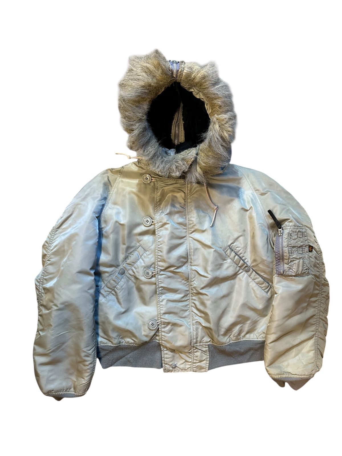 90s alpha N-2B silver mede in usa ALPHA Alpha N-2B Size L eBay