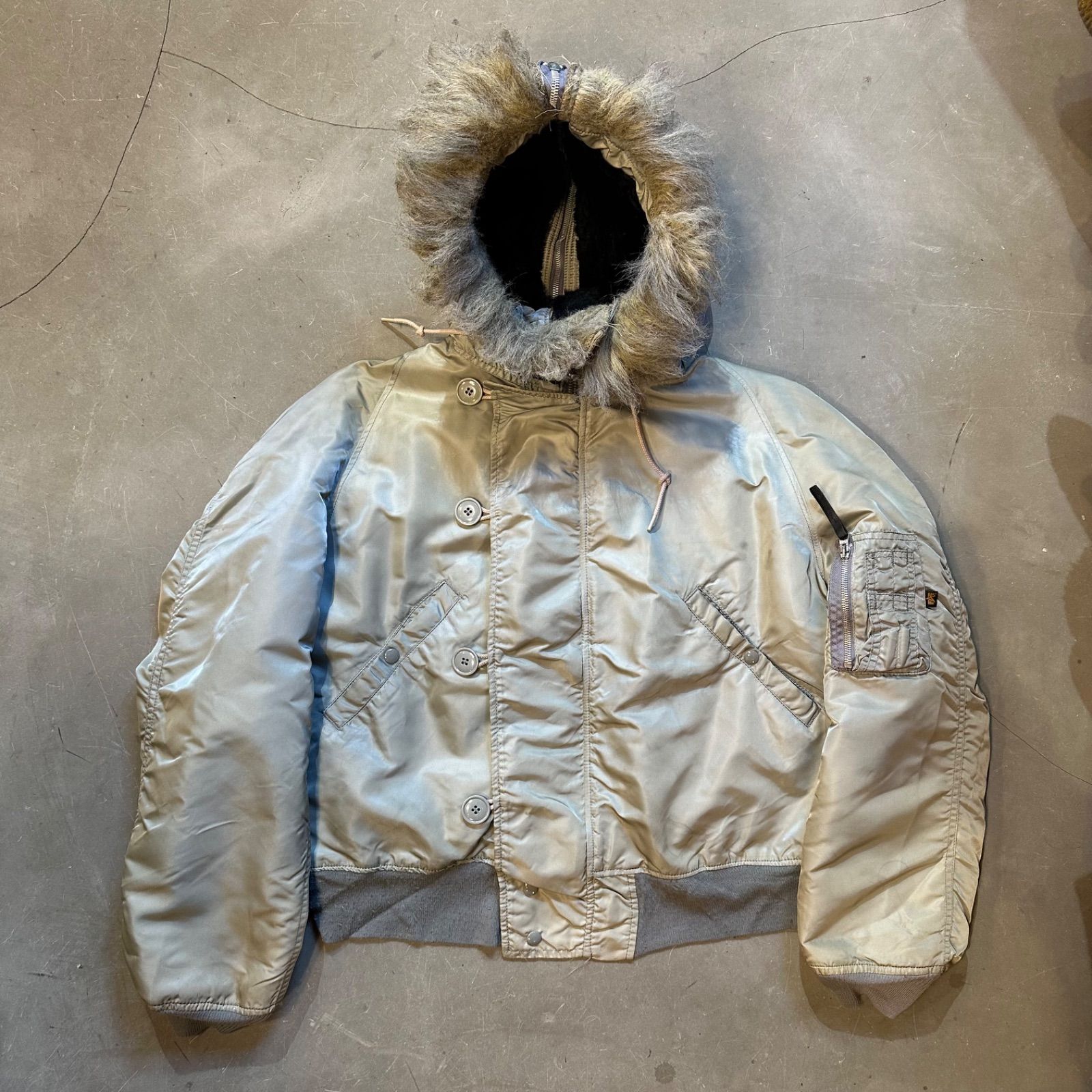 90s alpha N-2B silver mede in usa ALPHA Alpha N-2B Size L eBay
