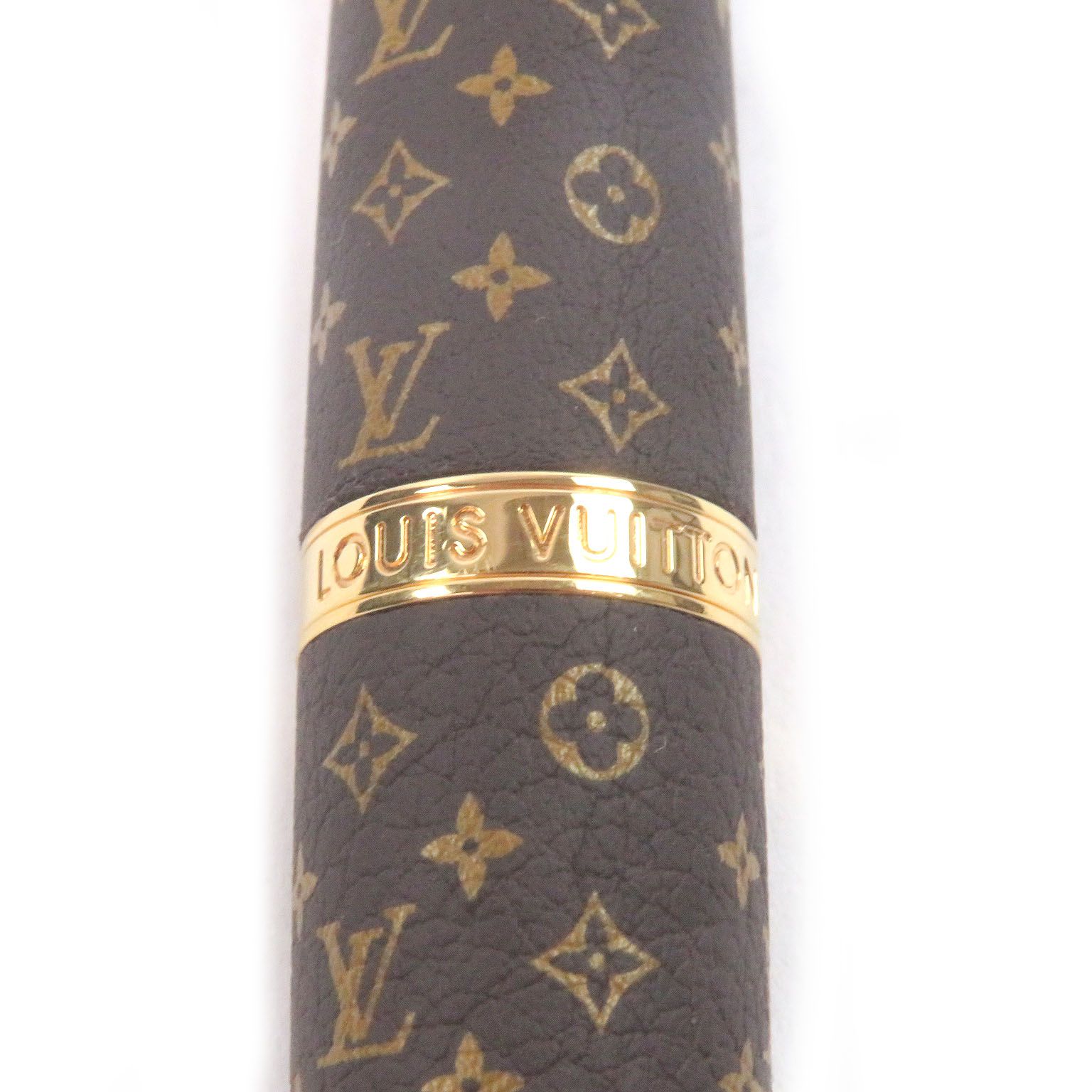  □LOUIS VUITTON ルイヴィトン GI 1175 ローラーボールペン ドック レザー モノグラム ブラウン ゴールド メンズ 定価170 500円 ボールペン本体 ボールペン