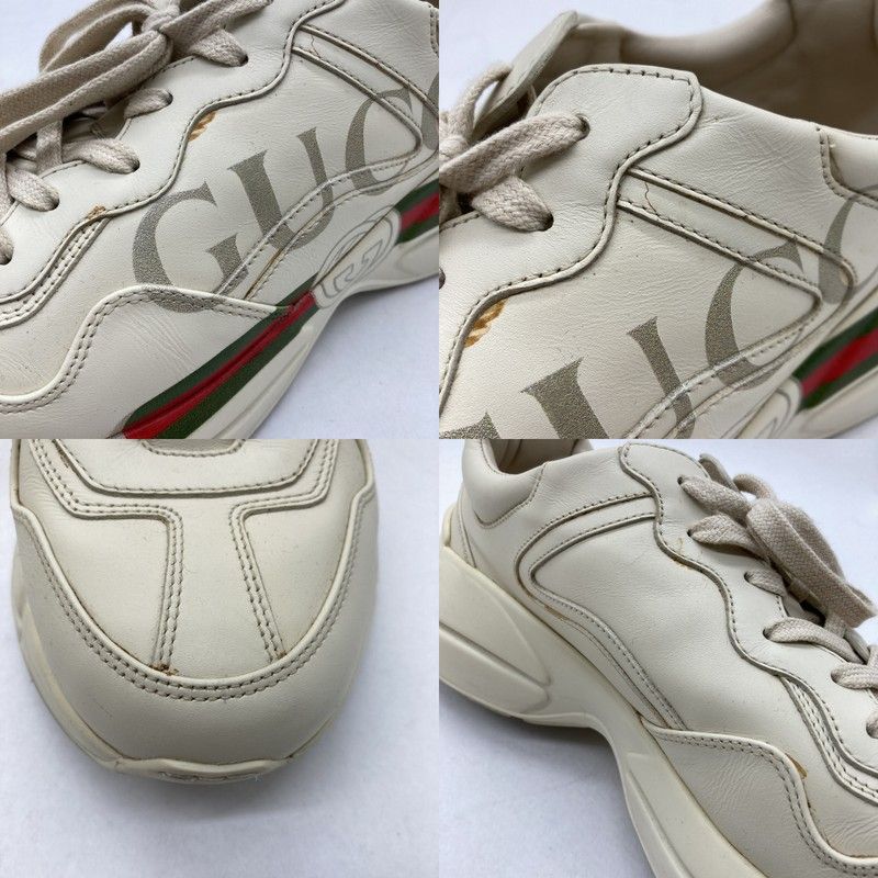 GUCCI グッチ スニーカー ライトン ロゴ レザー 厚底 ダッドスニーカー 