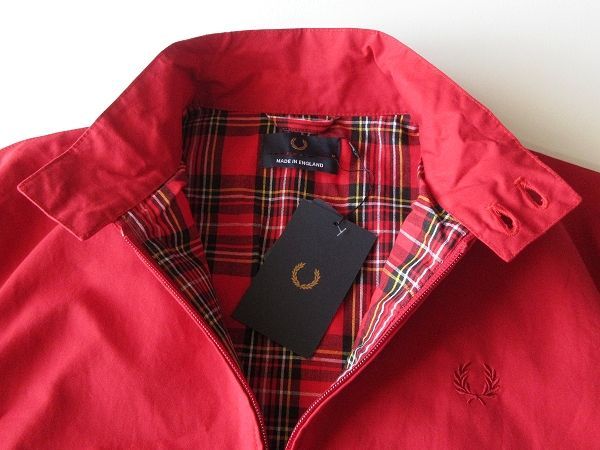 新品 タグ付 FRED PERRY フレッドペリー ローレル刺繍 タータン